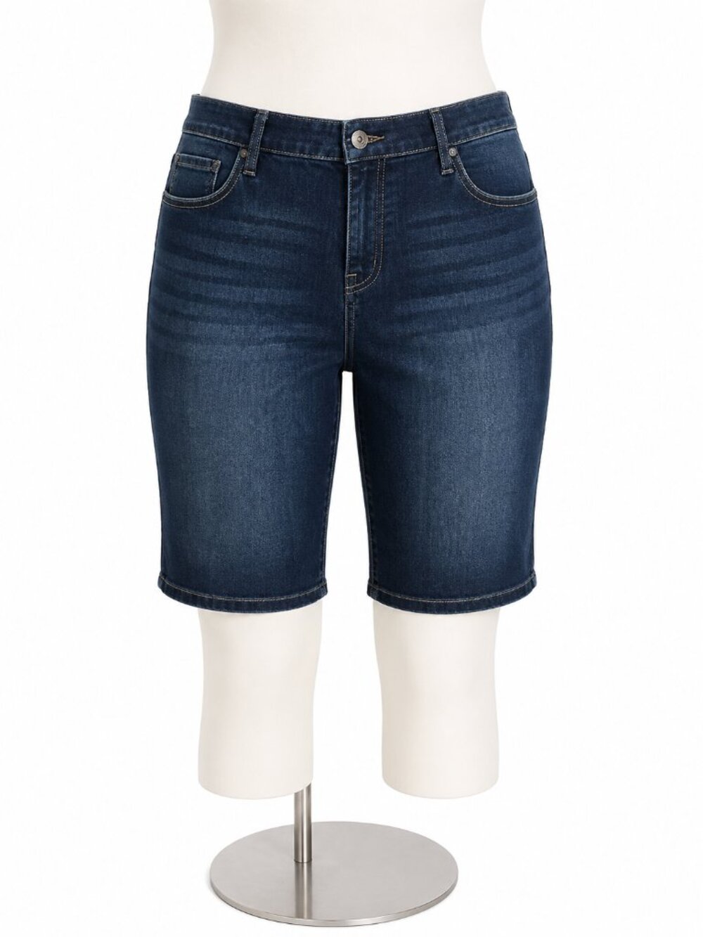 Lane Bryant Flex Waistband Mid-Rise Bermuda Jean Shorts – Size 16 👖☀️